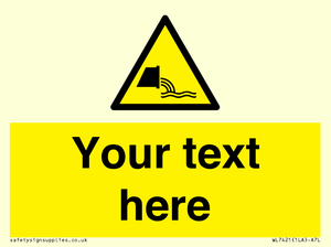 Custom Warning sewage effluent outfall